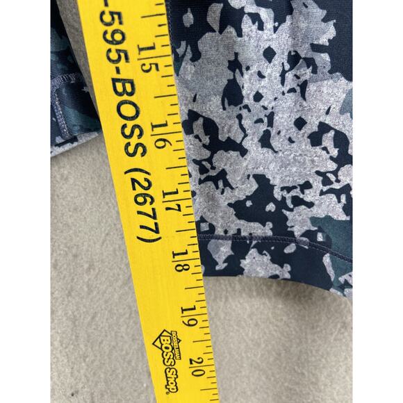 UNDER ARMOUR Leggings Women's Size L Heat GEAR COMPRESSION Blue Capri Crop Net - Picture 6 of 10